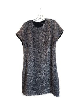Banana Republic Blue Fuzzy Knit Shift Dress